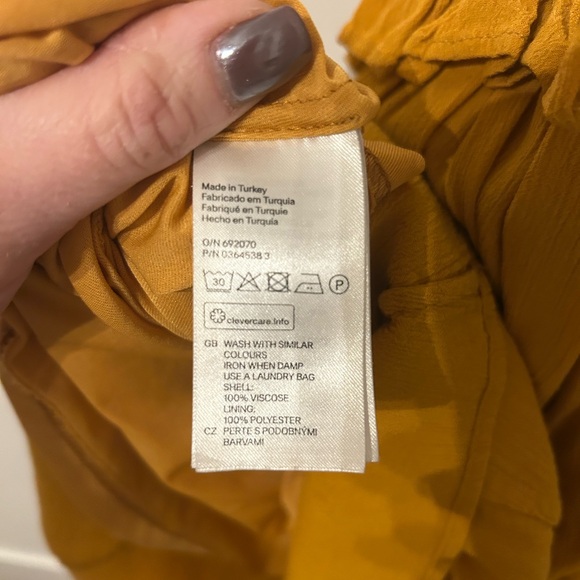H&M Mustard Ruffle Mini Dress - Picture 5 of 5